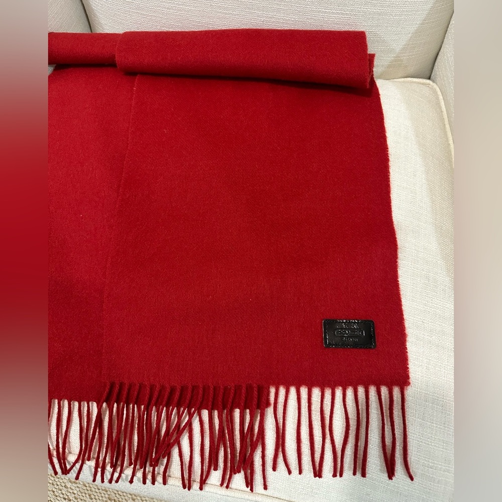 Coach red scarf